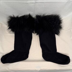 Hunter Black Faux Fur Tall Boot Liners
